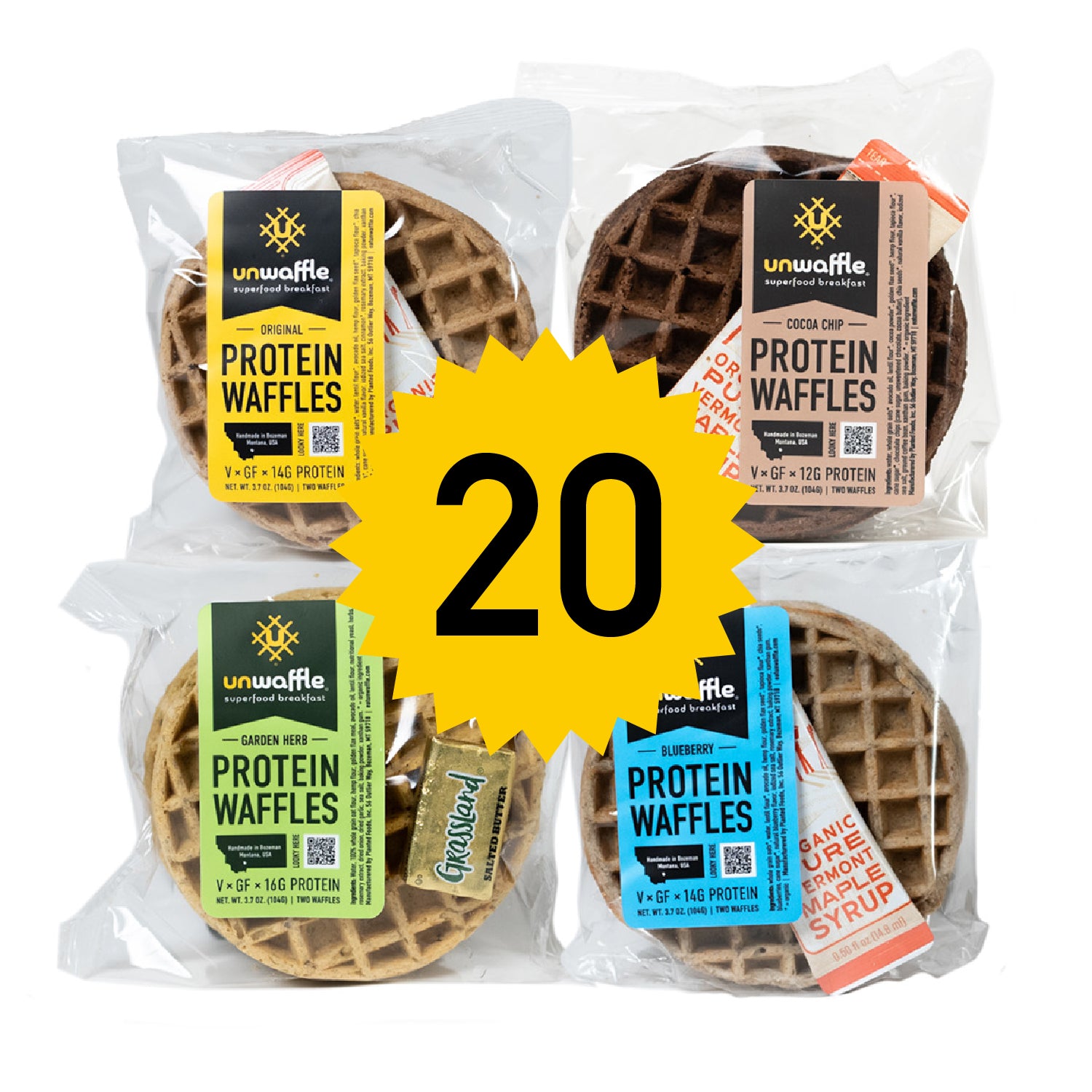 Protein Waffles To Go (20x 2-packs) – Unwaffle